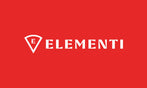 Logo Elementi, scritta bianca su fondo rosso