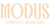 Logo Modus, Semplice Mangiare, in arancio chiaro