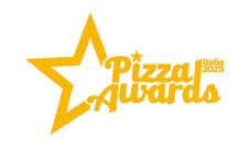 Logo Pizza Awards Italia 2025, scritta gialla con una stella