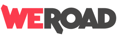 Logo WeRoad, scritta rossa e grigia